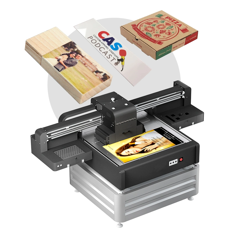 Rainbow 6090 Ricoh Gh2220 UV Kit de impresora para madera Acrílica Stone Impressora LED UV Ricoh UV Flatbed Printer Desktop