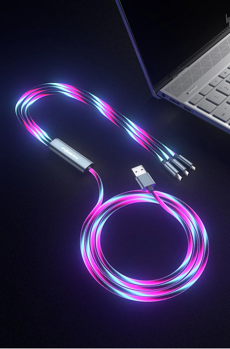 Cable de teléfono móvil Cargador USB 3 en 1 carga USB Cable de datos