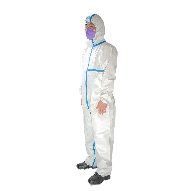 CE Certificate Sf PP+PE63GSM Disposable Dustproof Protective Coverall