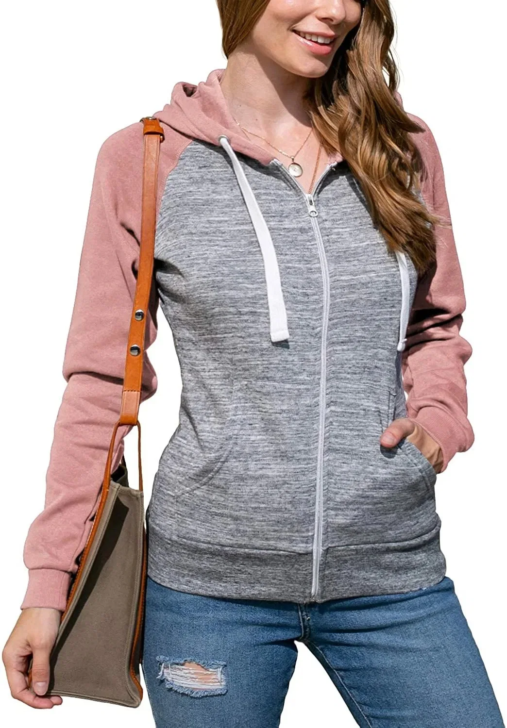 Casaco de hoodie com fecho fino e leve Hot Sale para mulher Suporte de fornecedor de fábrica OEM &amp; ODM Design