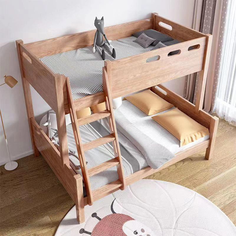 Luxury Support Customization Modern Home Bedroom Furniture Children Single Double Furniture Children Bed Beech Walnut Bed Kids' Beds