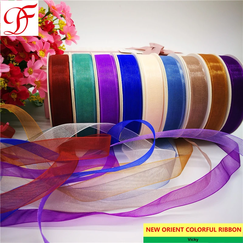 Factory Organza Ribbon Grosgrain Satin Hemp Metallic Jute Ribbon Cintas, Fitas Cetim, Nastri Doppio Raso for Wrapping /Xmas/Decoration/Xmas/Garments