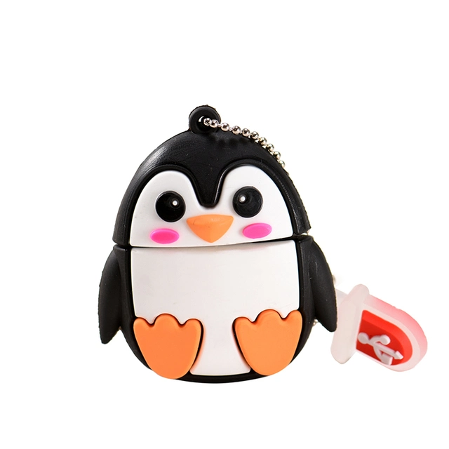 Custom Design Cartoon Animal Penguin Cat Owl 64GB USB Flash Drive 8GB 16GB 32GB 64G 128GB Pendrive USB 2.0 Memory Stick Frog Pen Drive