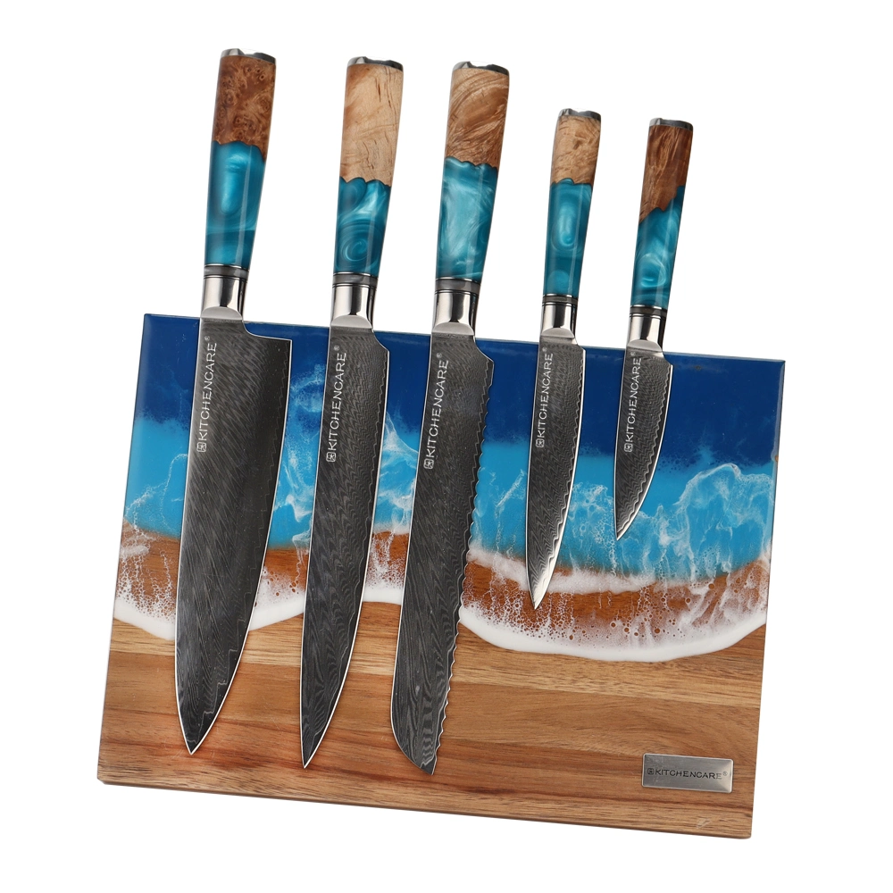 HIP-Home НАБОР НОЖЕВЫХ блоков НАБОР измерительных ножей Damascus Knife Kitchen Комплект ножей