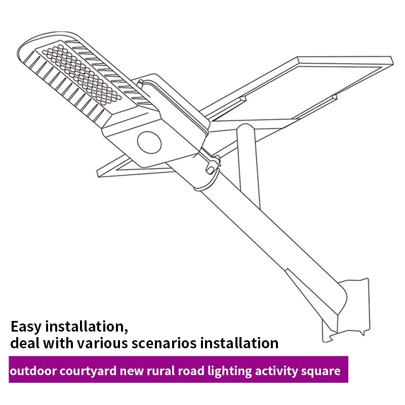 100W 200W 300W 400W Luz LED Luz solar Calle lámpara IP 66 impermeable