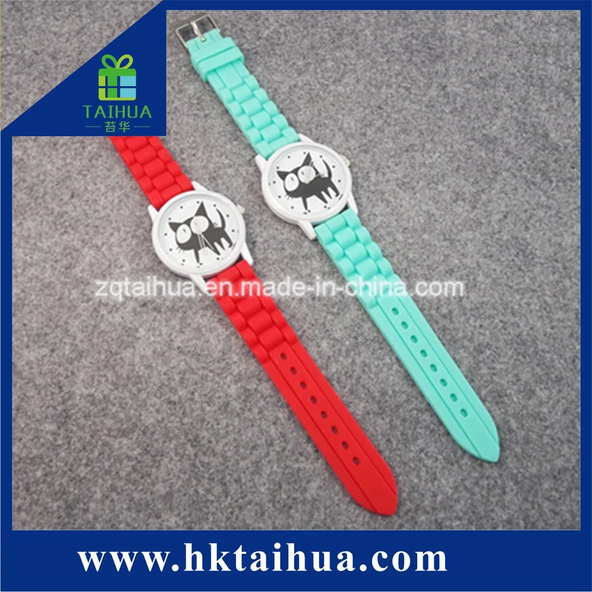 Customed Logo Hot Sales Pringting Silicone Watch Shape Bracelet