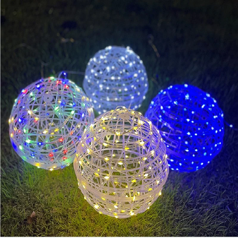 Светодиод Рождество Оформление свадебных церемоний и 3D-стиле фонари на открытом воздухе зависает LED фонари шаровой опоры рычага подвески