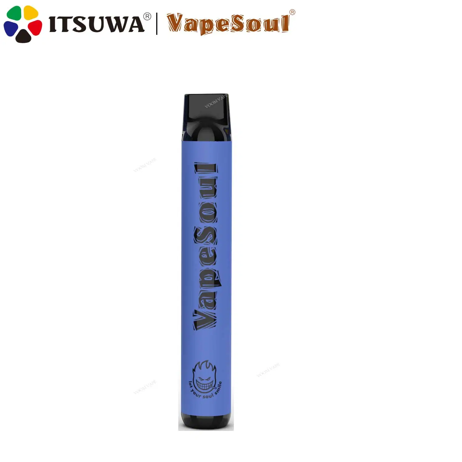 Vapesoul Mini Soul Smile 2 al por mayor VAPE Vaporizador personalizado 0% 2% 5% nicotina mejor 600 Puffs Vapores desechables Pod Jugo de pluma VAPE vacío lápiz Wape E Cigarette