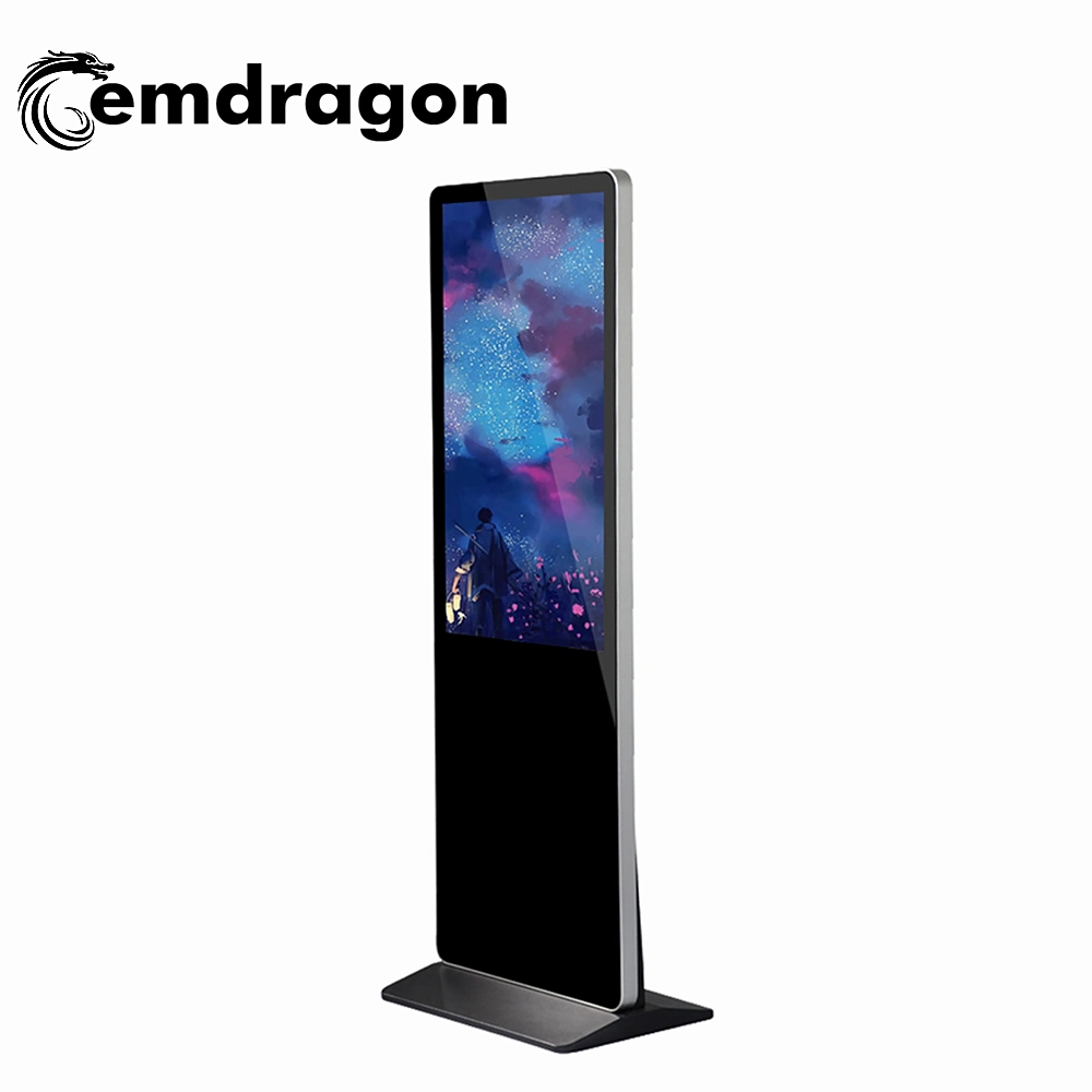 precio de fábrica Pedestal de 43 pulgadas HD Vertical Pedestal ultra delgado Pantalla táctil LCD de pantalla de TV de pantalla de publicidad