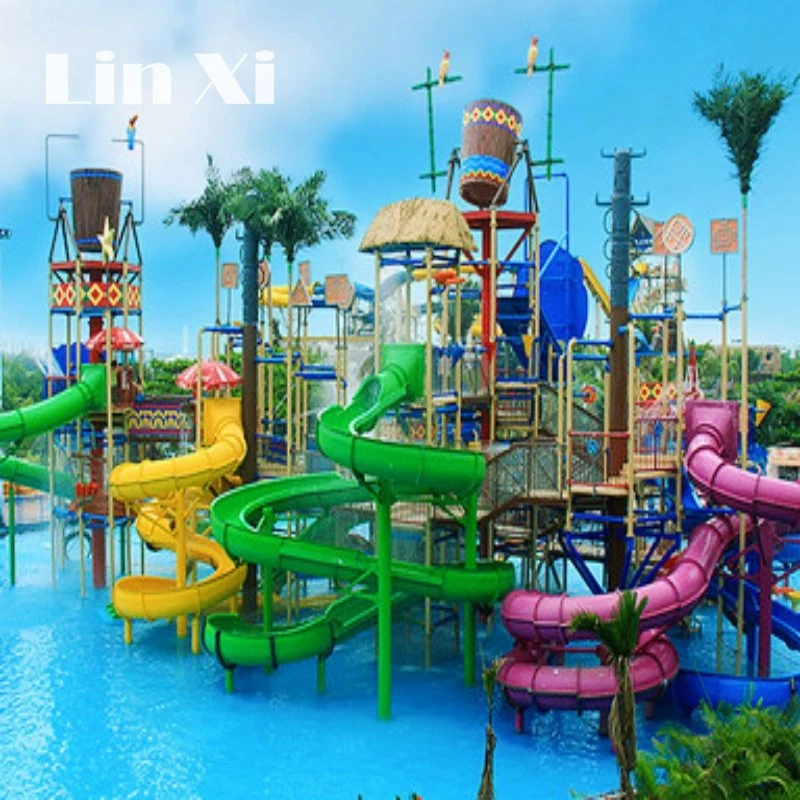 مصنع مخصص New Outdoor Adult Water Park Fiberglass Forest Slide معدات الملاهي للأطفال 31s