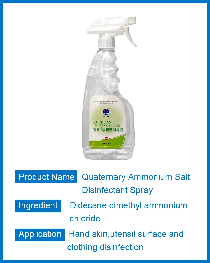 Promoción alcohol libre 0,22% cuaternario Ammonium desinfectante Spray para superficie Desinfección