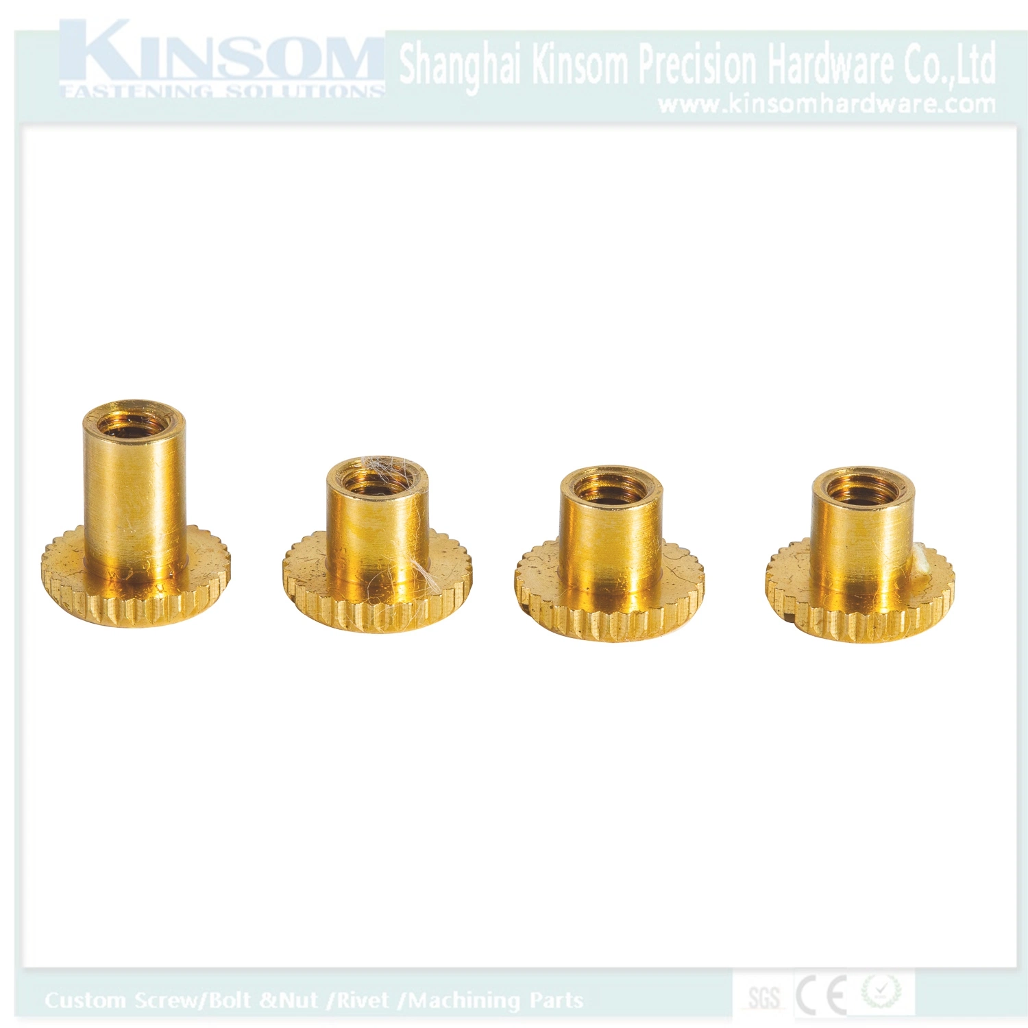 Hex Flange Nuts with Zinc Coating Copper Color Steel Nut with Knurled