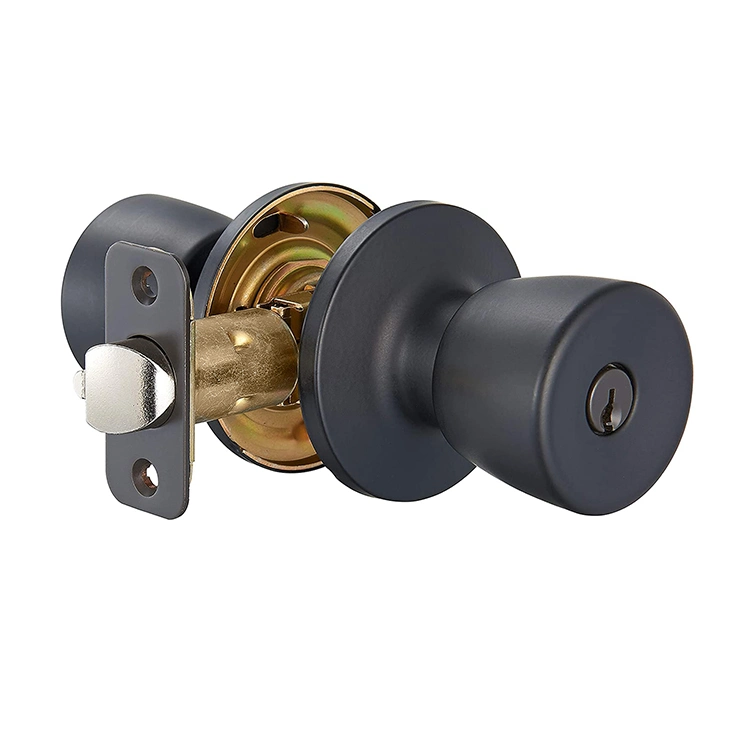 Matte Black Classic Entry Door Knob for Exterior Doors