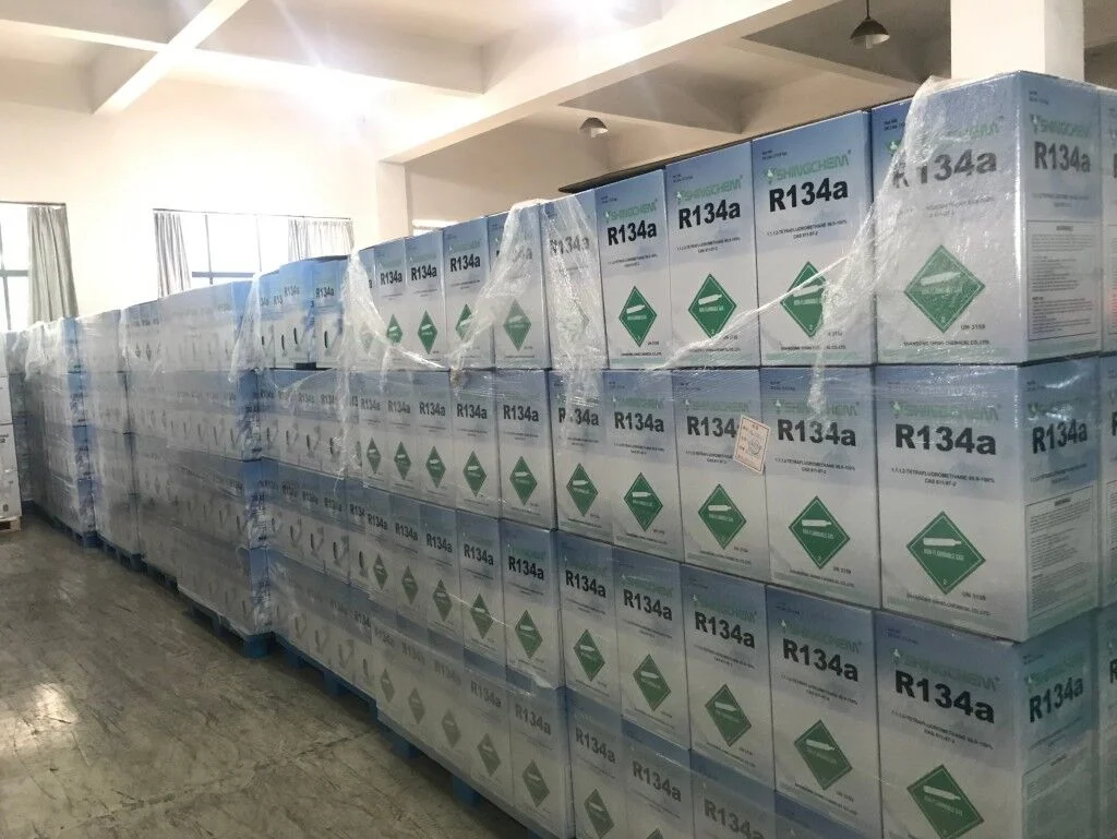 99.9% Purity 13.6kg/30lbs Disposable Cylinder Refrigeration 134A Refrigerant Gas R134A