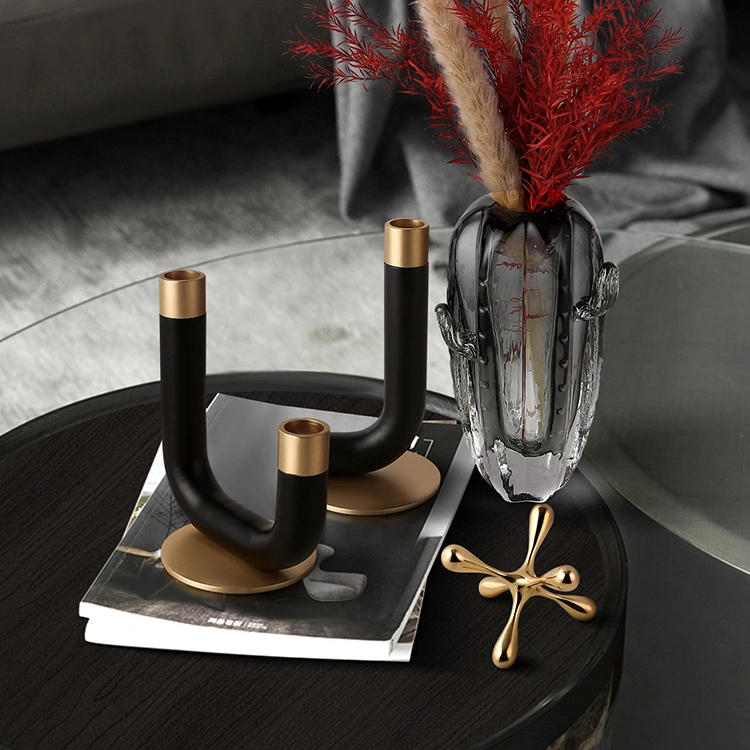 Candlestick Wood Modern Home والديكورات المركزية مطعم Candle حاملات الجداول