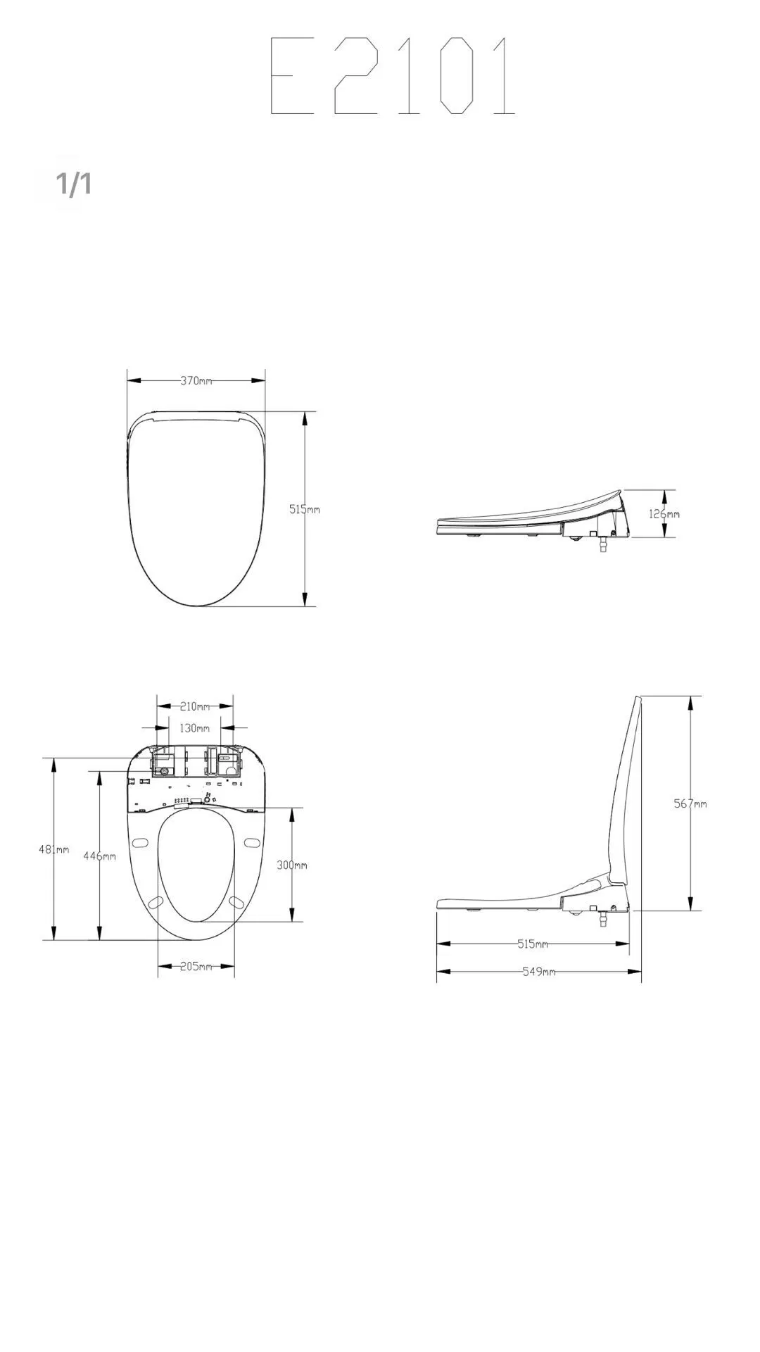 Inodoro eléctrico Sanitario asiento de bidet climatizado