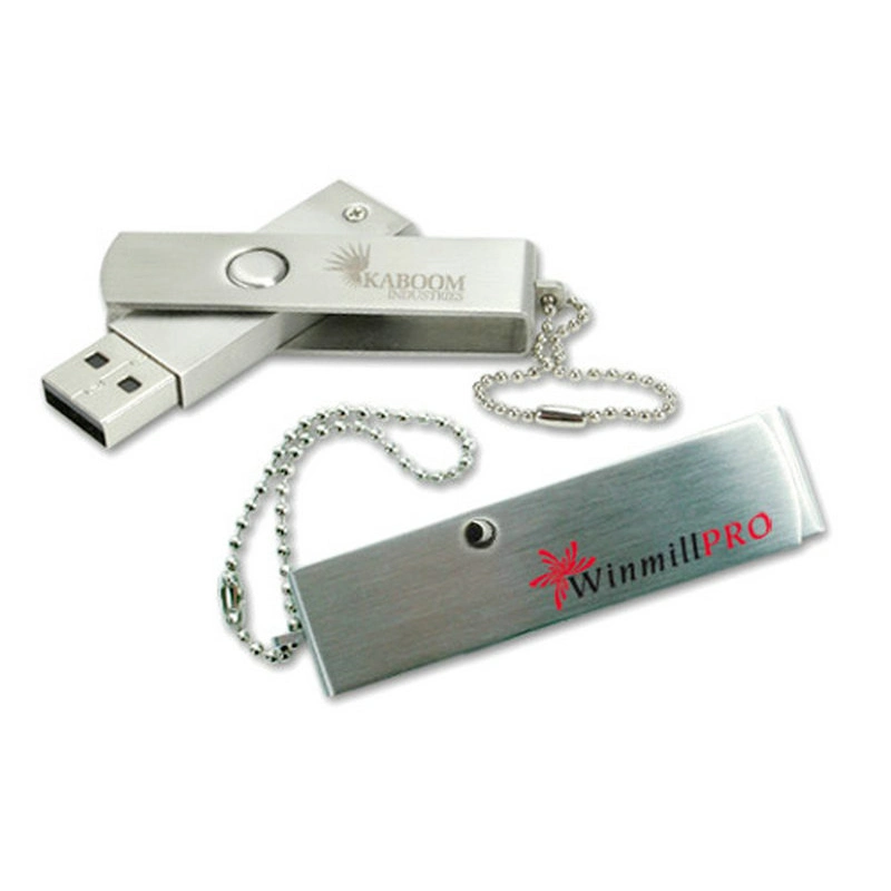 Metal Swivel USB Memory Disk M738 with Fixed Ball Chain