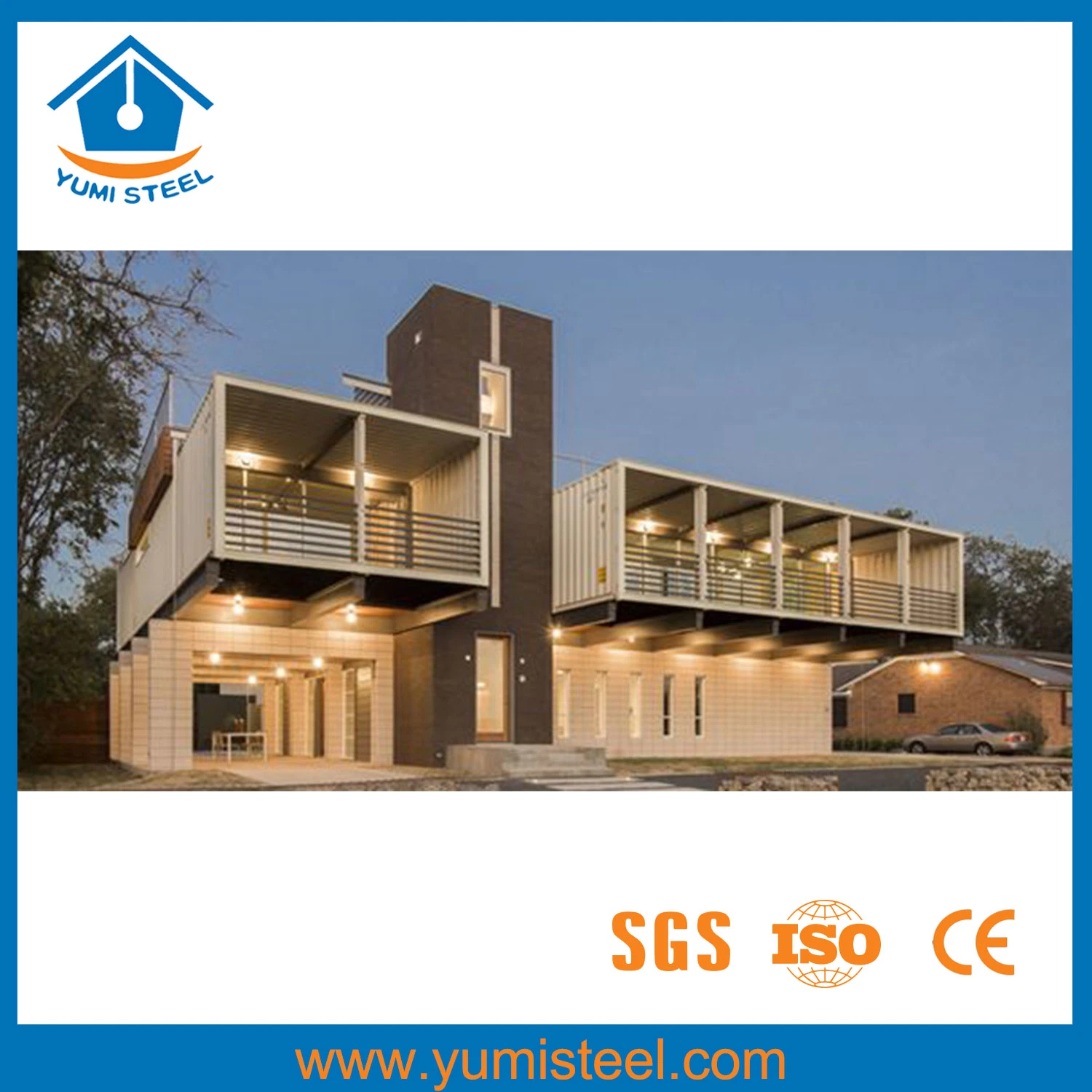 Prefabricated Multiple Shipping Container Combination House for Apartment/ Office/Vacasion