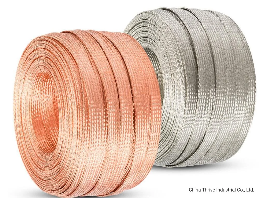 Flat Flexible Bare Braided Copper Wire