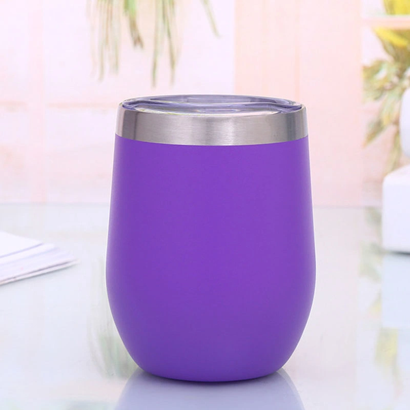 Hot Sale Multi-Color Optional Egg Shaped Cup Can Customize 12oz Stainless Steel Beer Wine Cup