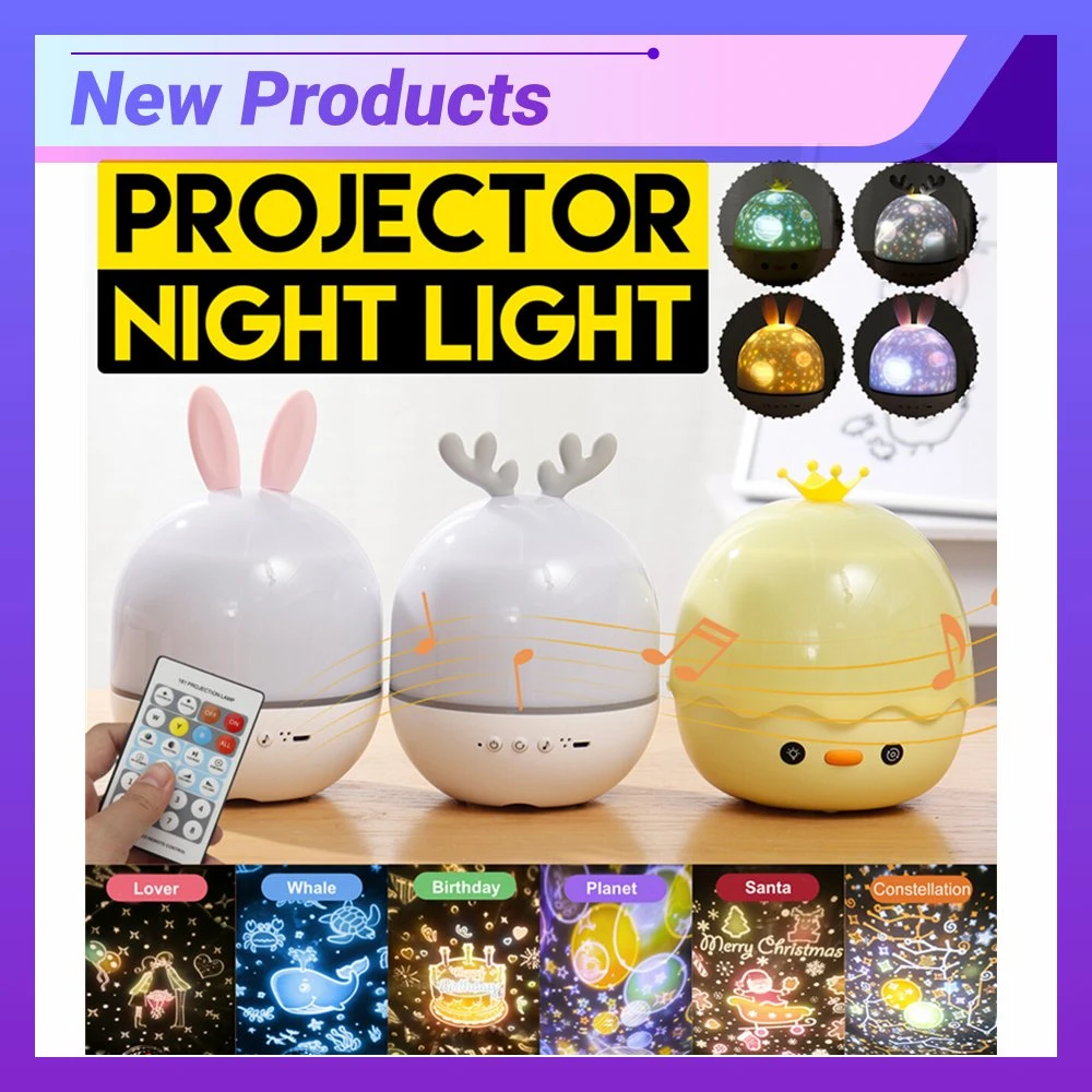 Russia Nice Projector Night Light with 6 Films and Music Box