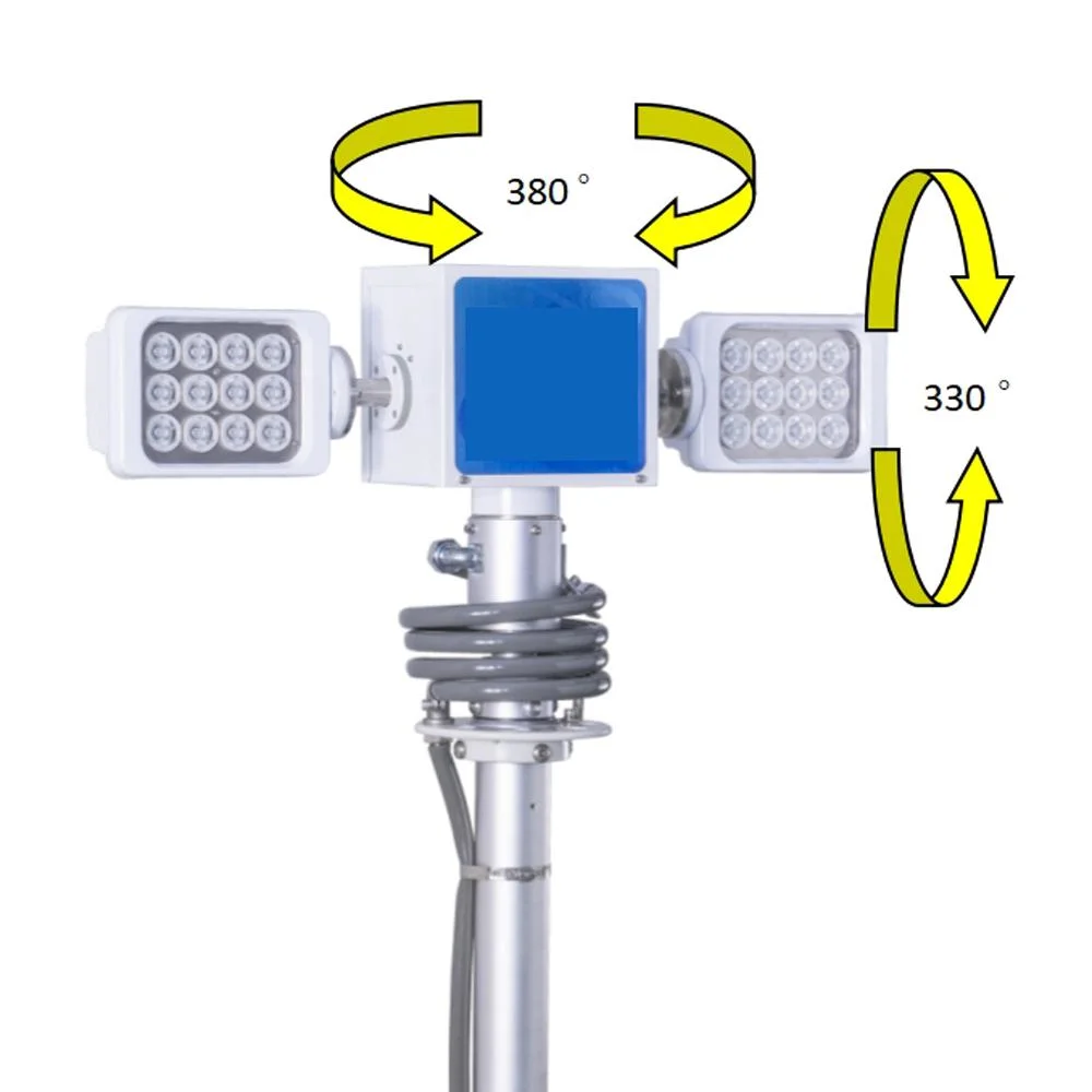 1,8 Meter Fahrzeug Montiert Mobile Pneumatische Faltbare Teleskop-Mastleuchte