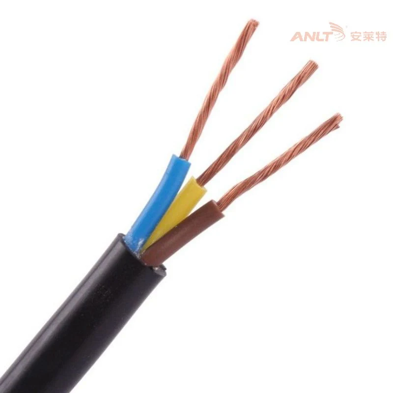 Multi Conductor Flexible Cable 3 Core Black Electrical PVC Wire Power Cable