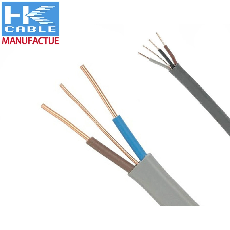 6242y 3core Twin and Earth Flat Cable and Wire 1.5mm 2.5mm 450/750V TPS PVC Solid Copper House Wiring Electrical Cable