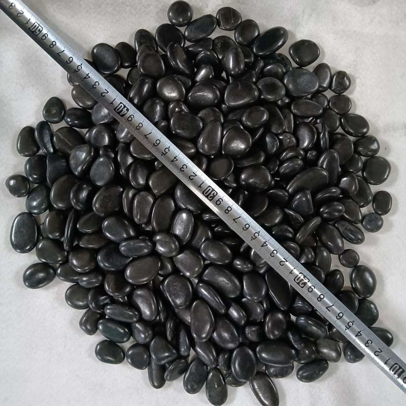 Natural High Polished Black River Pebbles