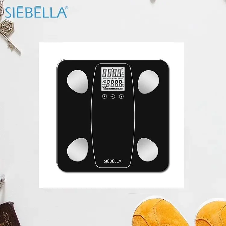 Zehn Personen Memory Body Fat Scale LCD-Display Badezimmer Körper Skalierung