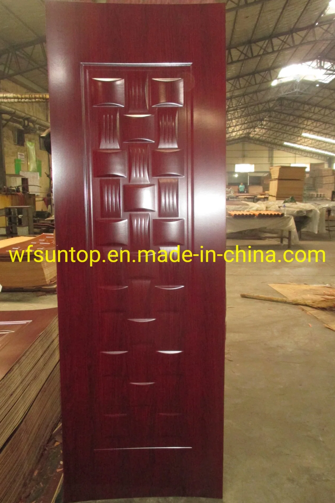 High quality/High cost performance Glossy Melamine HDF/MDF Moulded Door Skin