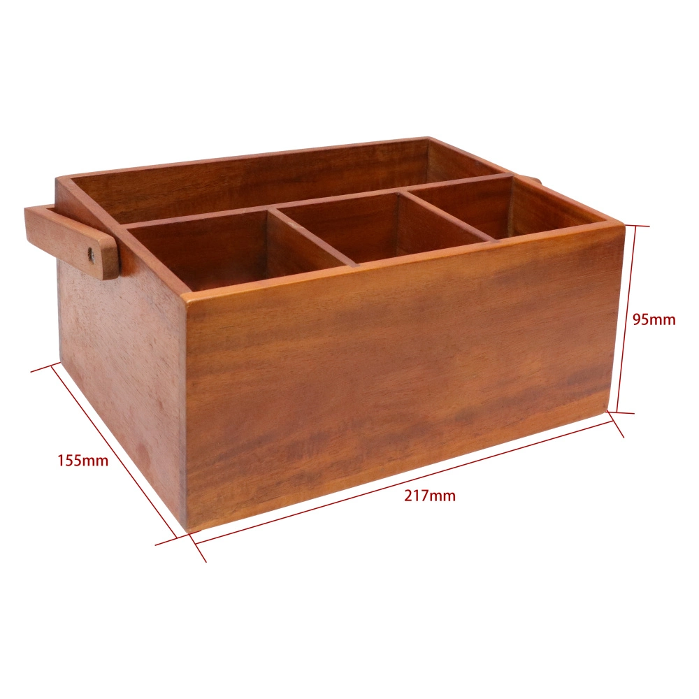 Cocina rústica Acacia Utensilios de Madera Platería Soporte Platería Organizer