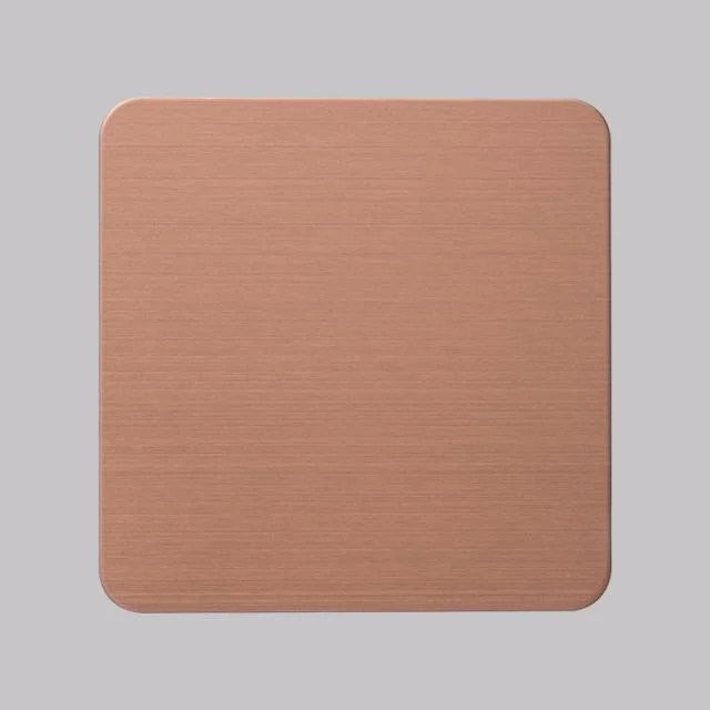 Grade 201 304 Rose Gold Cross Hairline Stainless Steel Sheet for Decoration Building Material in Elevator