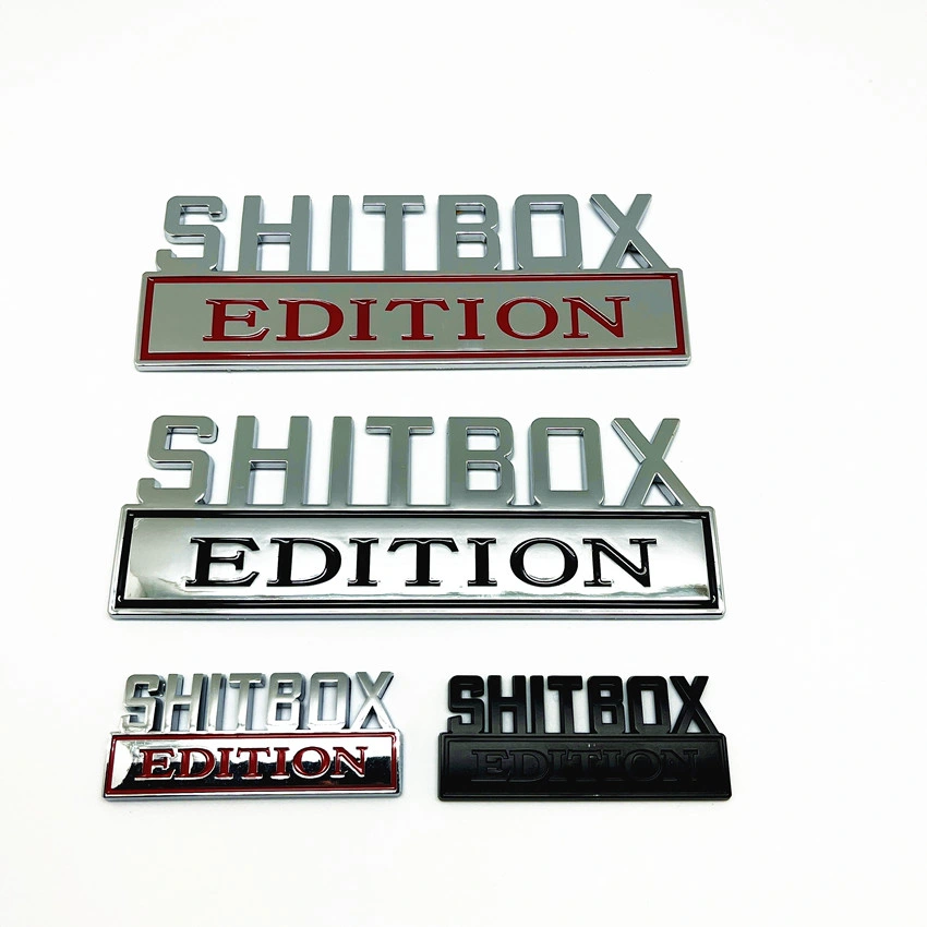 Mayorista de fábrica OEM Logo personalizado Shitbox Edition Emblema El emblema distintivo etiqueta Alquiler de carretilla - Shitbox