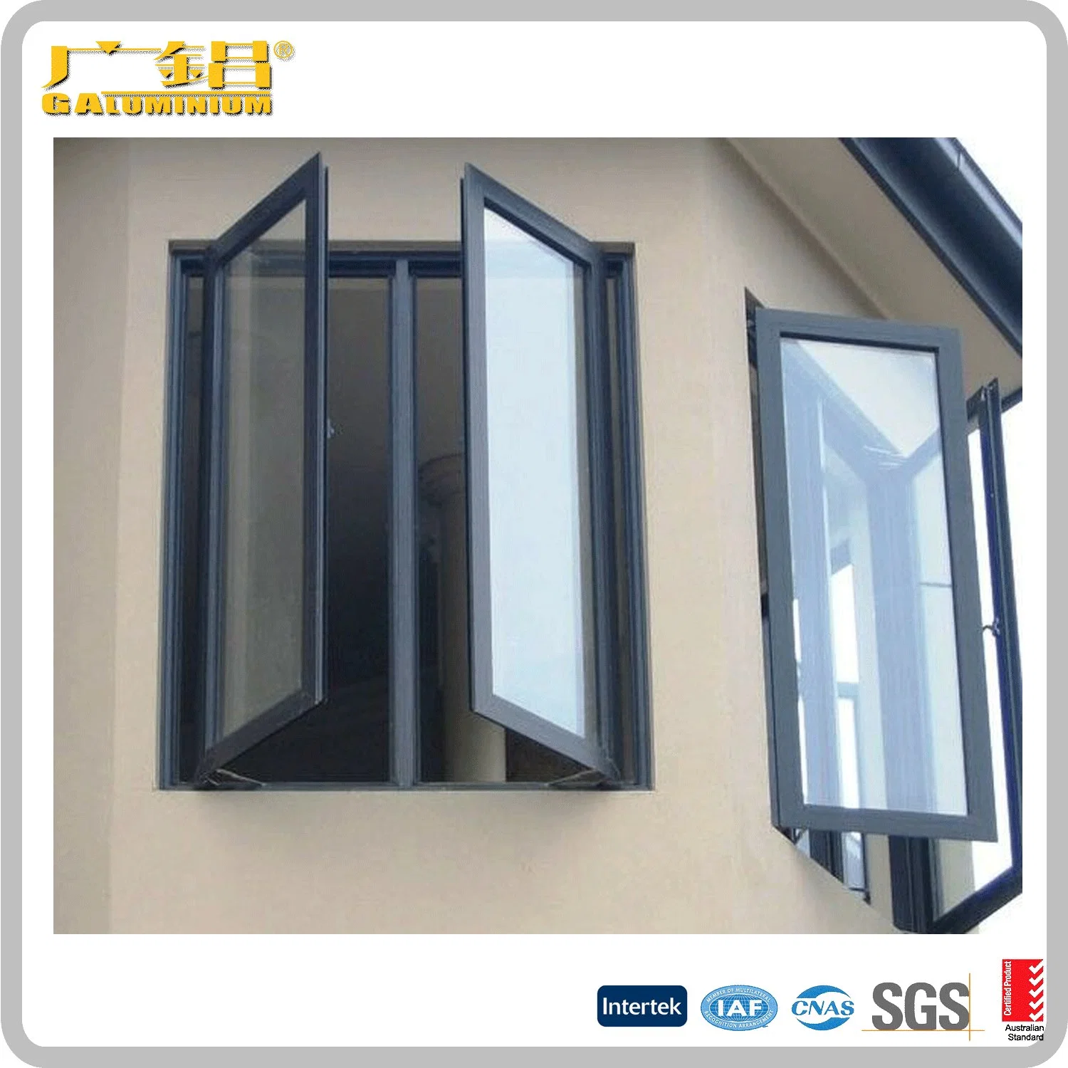 China Top Brand High quality/High cost performance  Aluminium Casement Window/Double or Single Leaf Window