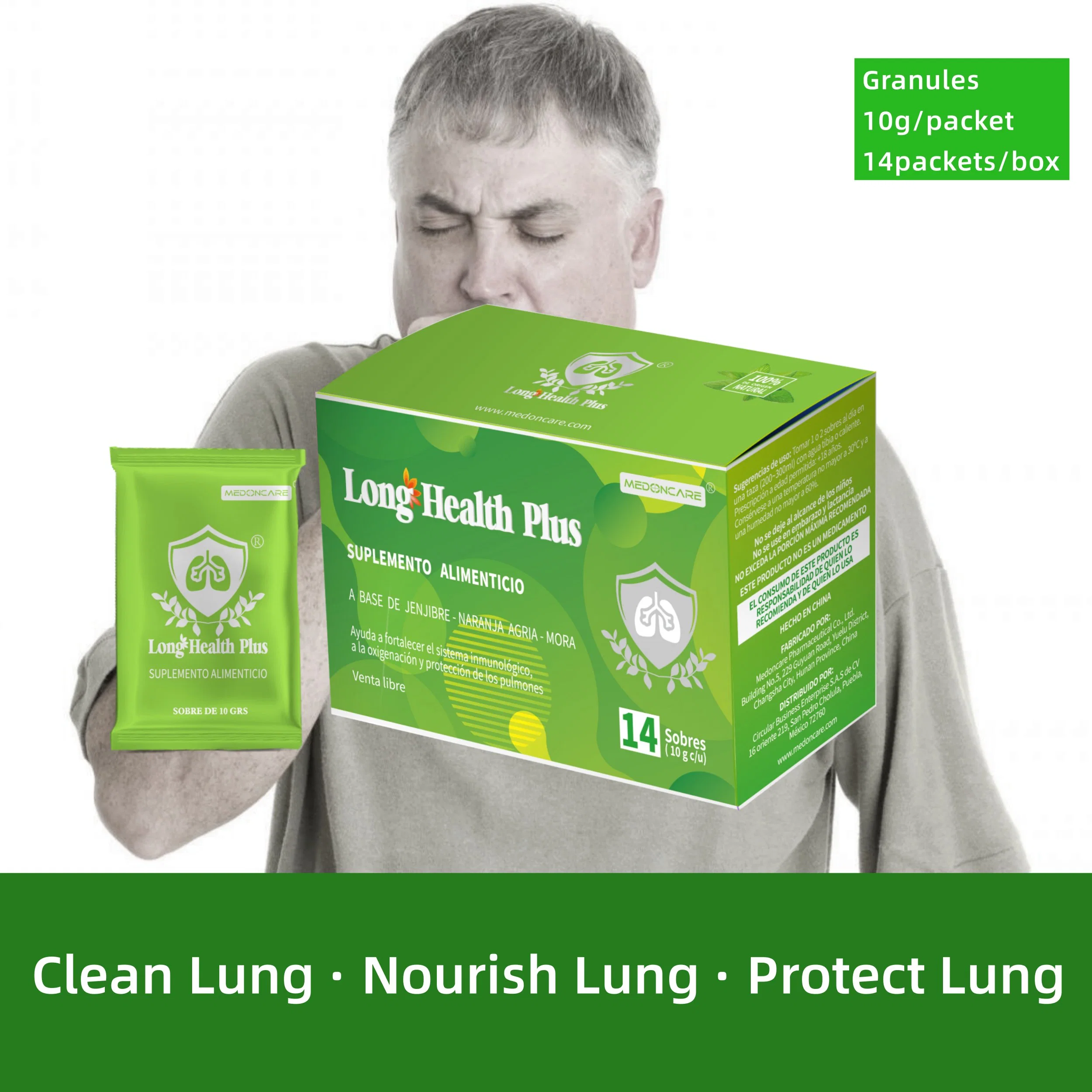 Herbal Dietary Supplement for Anti-Fatigue, Easy Breath, Lung Support & Health Cleaning Detox