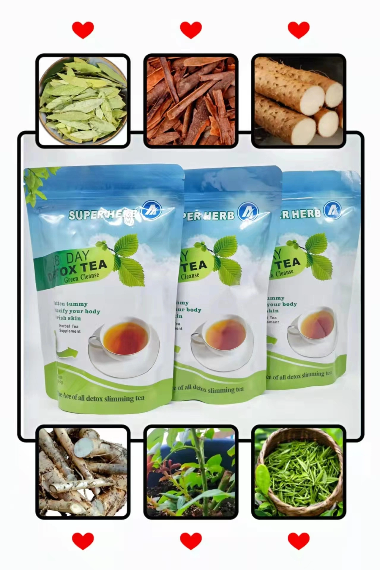 All-Natural Chinese Super Herb 28 Tage Best Slimming Detox Fat Burning Tea Quick Effect Slim Tea OEM