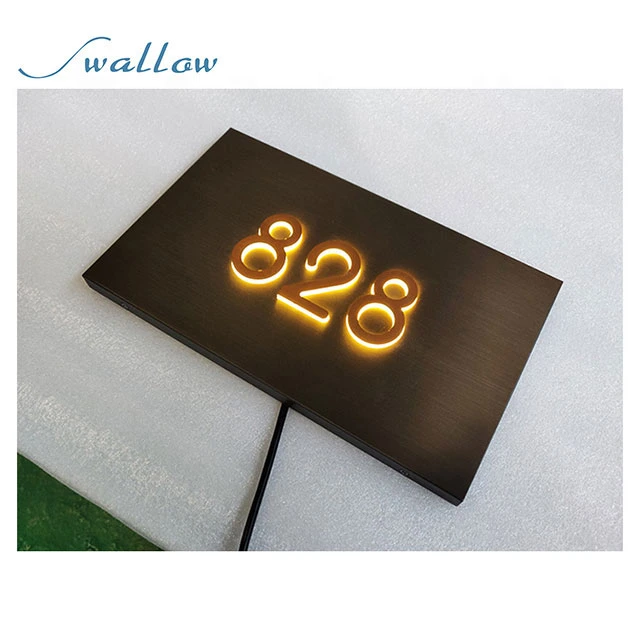 Metal Door Number Signage Board Room Number Board, Wall Mounted Number Plate