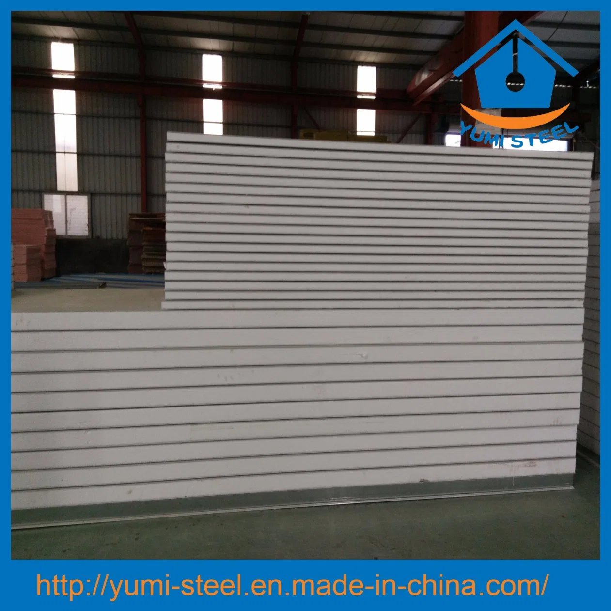 Color Steel EPS Foam Insulation Roof/Wall Metal Sandwich Panels