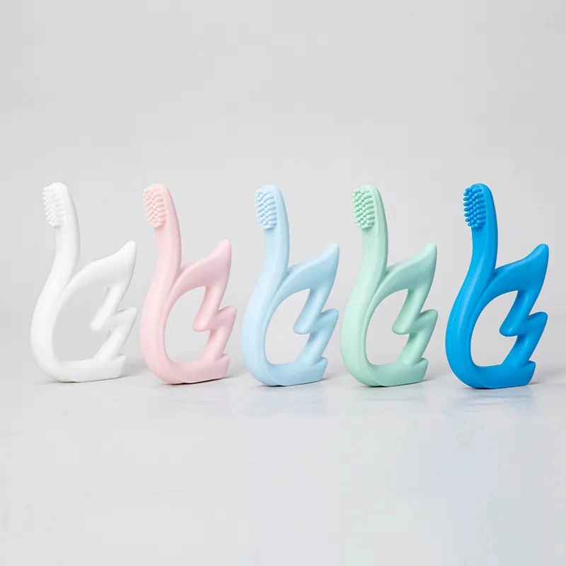 Newborn Gifts Baby Sensory Toys 100% Food Silicone Toothbrush Teether