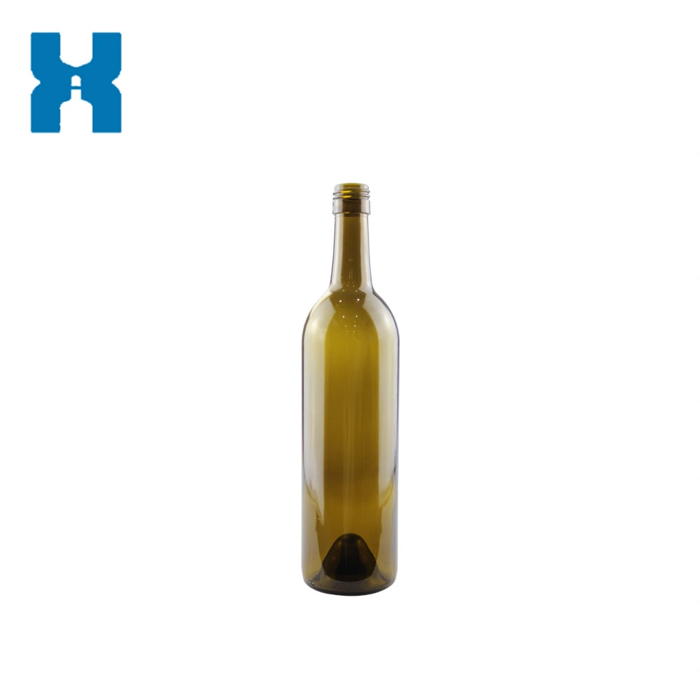 187ml 350ml 500ml 750ml Transparent Champagne Glass Bottle Red Wine Bottle with Screw Cover