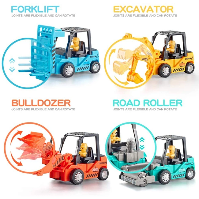 Friction Power Auto Kunststoff-Bau-Lkw Dump Bullozer Bagger Kleinkind Spielzeug emulationales LKW Spielzeug für Jungen und Girlds