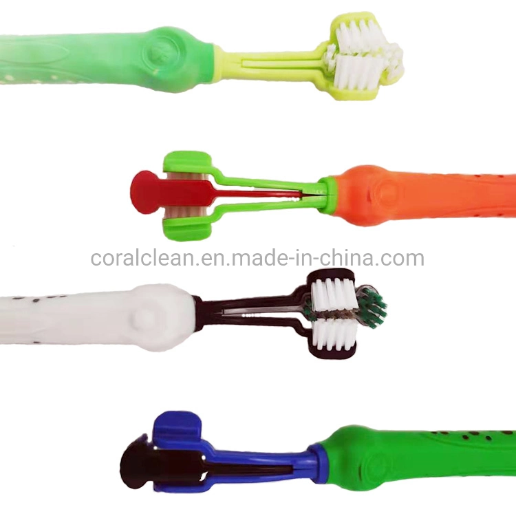 3D Three Sided Pet Cleaning Toothbrush for Dogs Cats Teeth