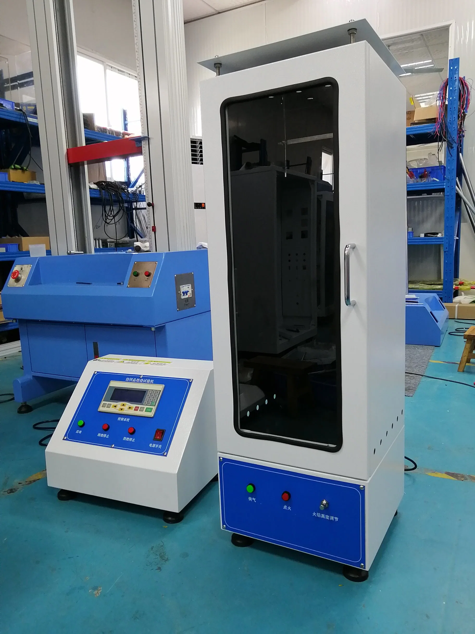 Textile Flammability Tester Burning Test Machine Vertical Flammability Chamber for Fabric