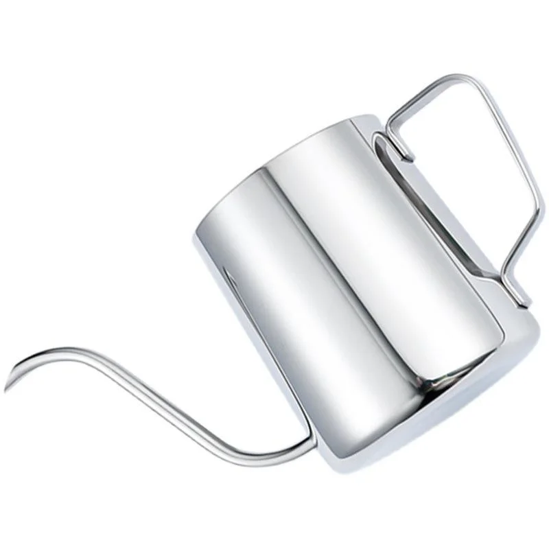 Hot Selling Multi-Functional and Easy-to-Clean Stainless Steel Silver Coffee Tea Tools Swan Neck Kettle