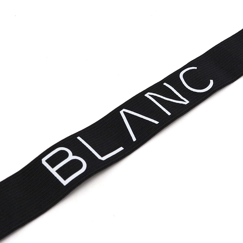 Durable Nylon Polyester Custom Logo Elastic Webbing