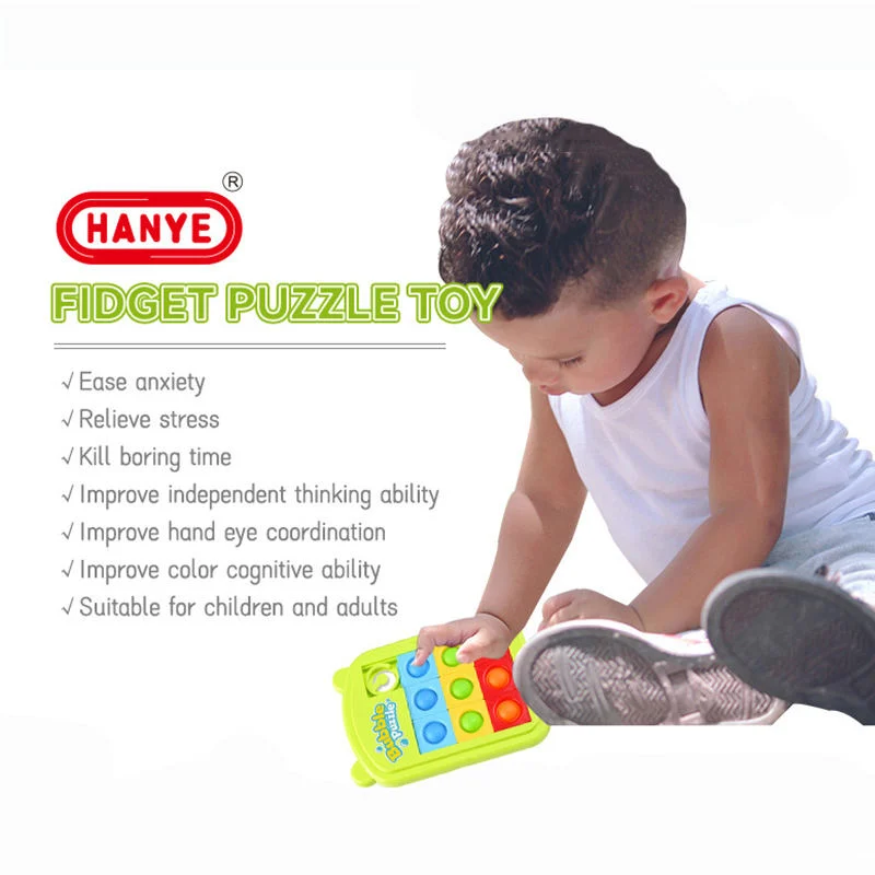 Anti stress bulle Push Fidget sensorielle Cube Puzzle de jouets éducatifs Klotski cerveau Tabletop Jeu de Puzzle Bubble pour les enfants