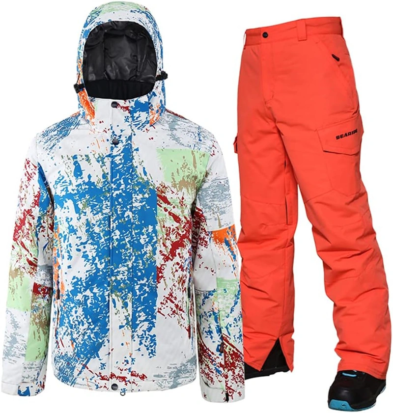 OEM Fashion Windbreaker Breathable Insulated Hardshell Hooded Overall One Piece Outdoor Sports Winter Snow Suit Skisuit