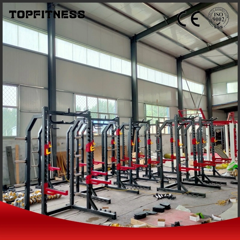 Chinese Manufacturer Commercial Squat Rack Fitness Equipment Multifunctional Pull-up Bar Fitness Adjustable Squat Rack with Weightlifting Platform