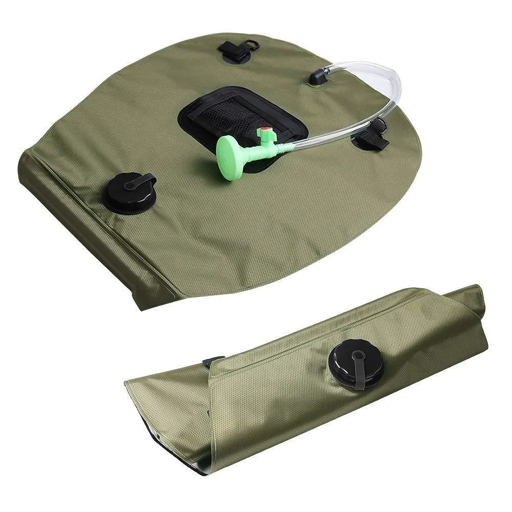 5 galões/20L aquecimento solar saco com borracha removível e Desligado Comutável Chuveiro duche solar Bag Camping chuveiro para piscina viajando caminhadas Wyz13980